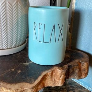 Rae Dunn Blue Eucalyptus Candle “Relax”